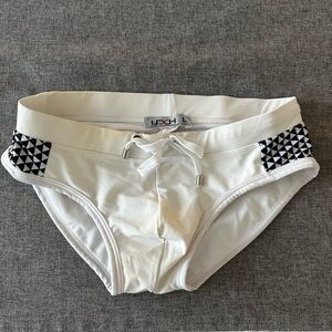 Men’s white swim brief